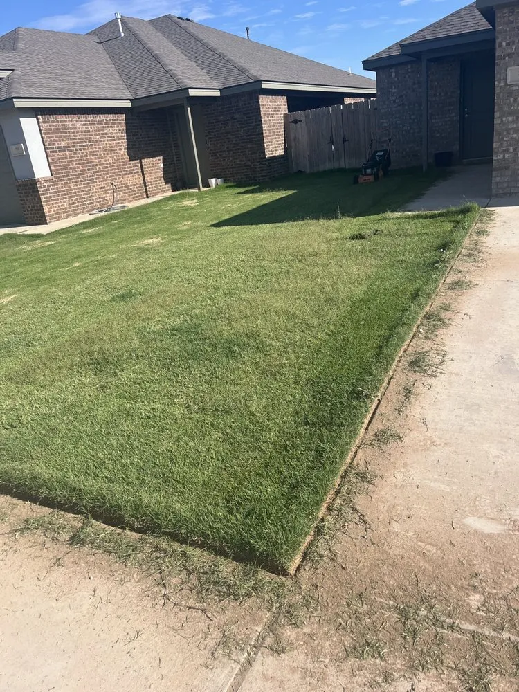 Affordable landscape installation with custom design in Lubbock, TX by Lawn Medic