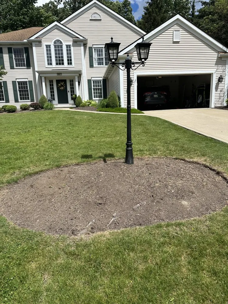 Custom residential landscaping with custom design in Strongsville, OH by Lawn Medic