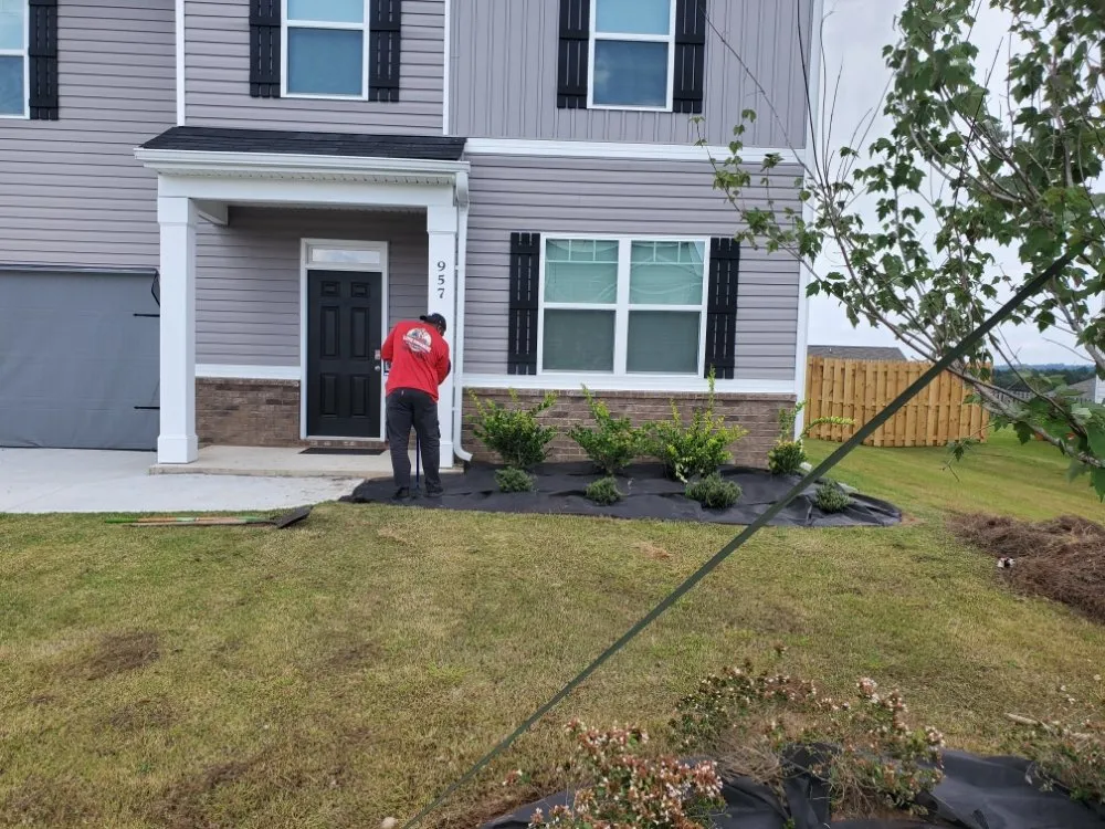 Custom landscaping services for residential properties in Evans, GA by Lawn Monarchz