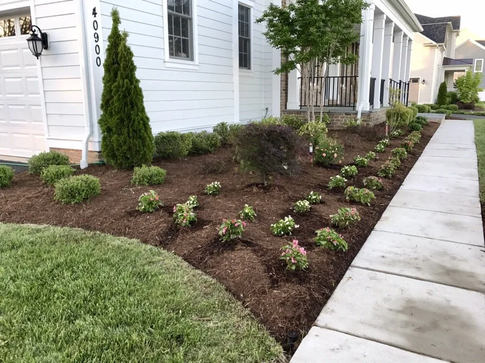 Affordable landscape installation with custom design in Leesburg, VA by Lawn Monster