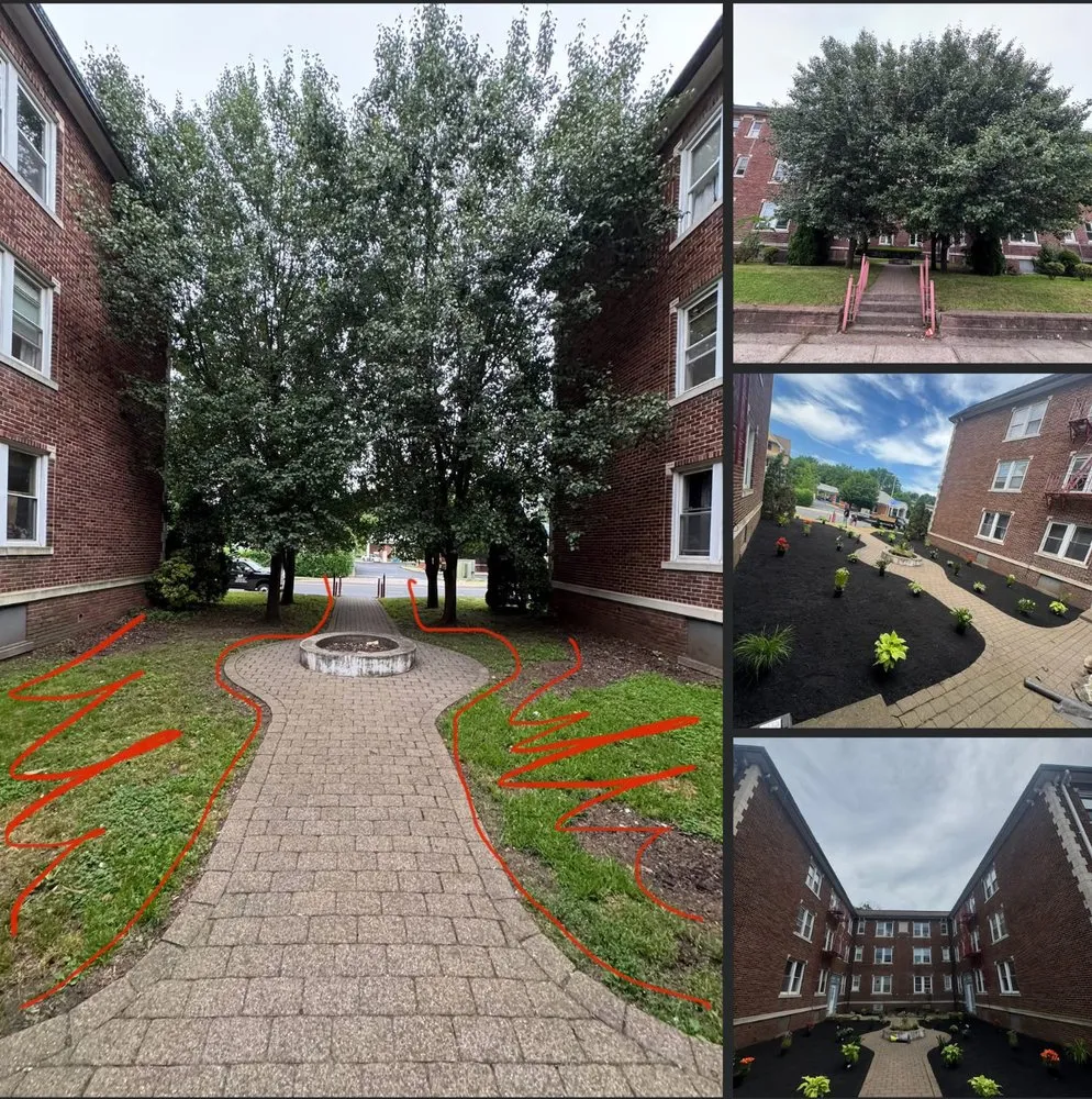 Custom garden landscaping with custom design in New Britain, CT by Lawn &nd Order