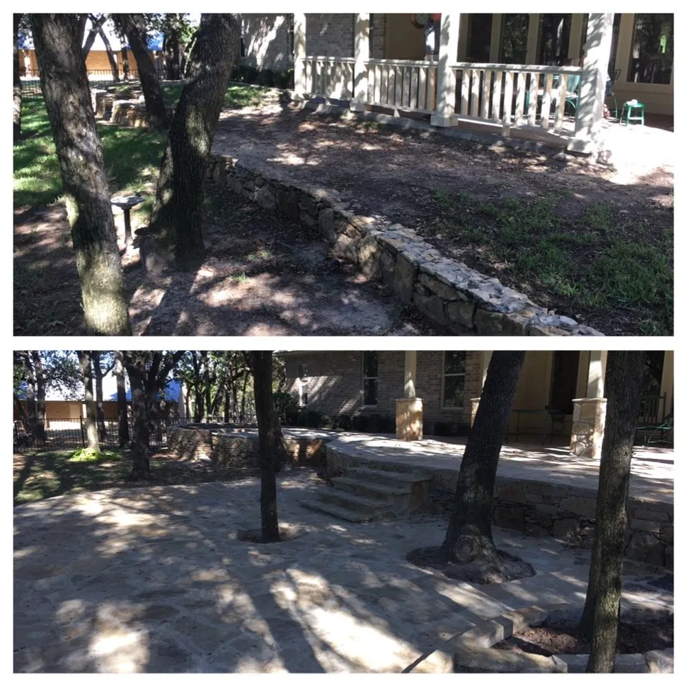 Custom garden landscaping with custom design in Weatherford, TX by Lawn Pride Texas