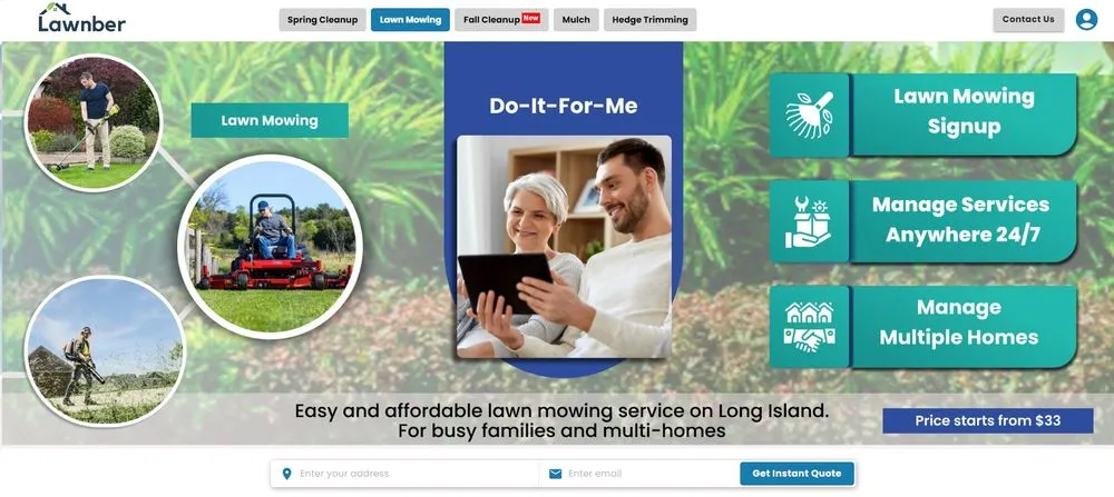 Custom yard cleanup service in Jericho, NY by Lawnber