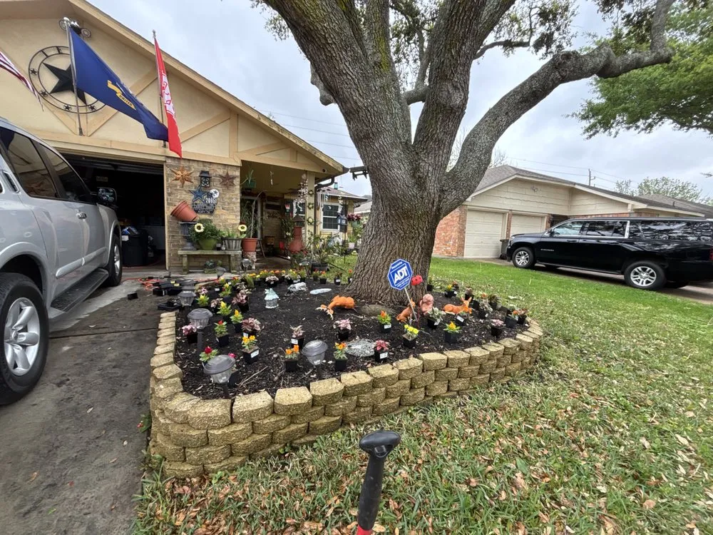 Professional residential landscaping for beautiful yards in Houston, TX by Lawncare Familiar Services