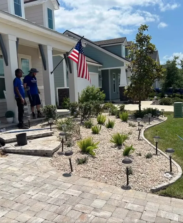 Custom yard maintenance with custom design in Gainsville, FL by LawnMore
