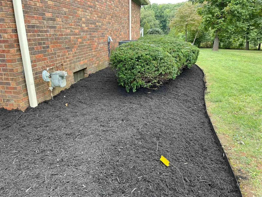 Custom outdoor landscaping with custom design in Morristown, TN by Lawnmow Landscaping