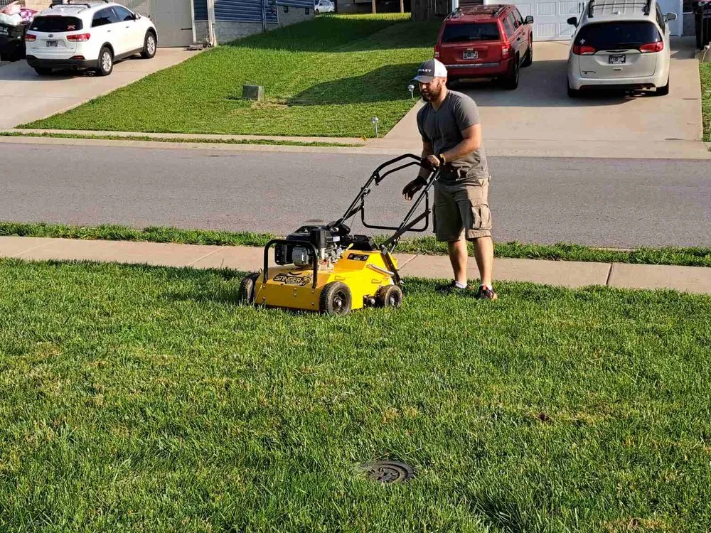 Local residential landscaping in Clarksville, TN by LawnPoker - Aerator Rental