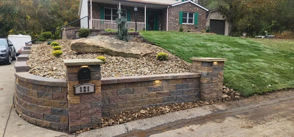 Custom landscape design in Ellwood City, PA by Lawns & Beyond Landscaping