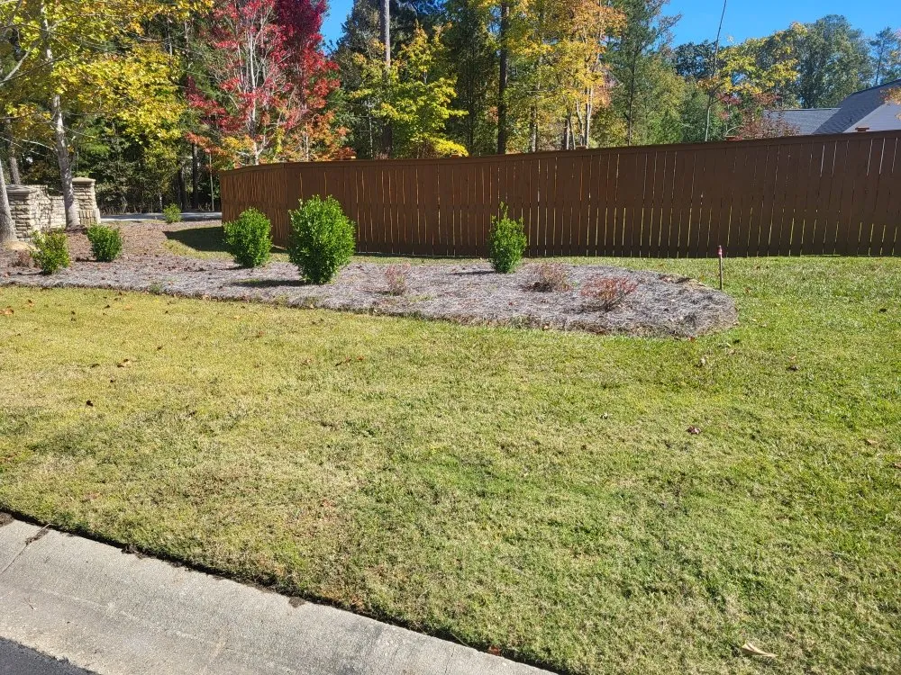 Custom lawn mowing service with custom design in Columbia, SC by Lawns & Moore