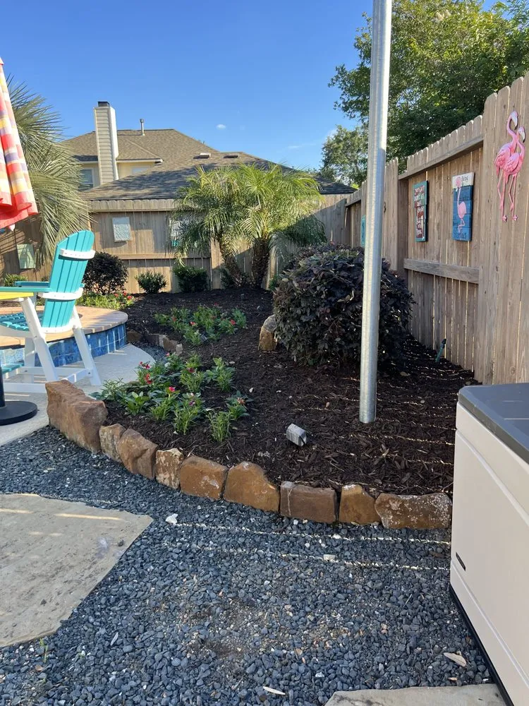 Professional landscape installation in Seabrook, TX by Lawns & Sprinklers USA