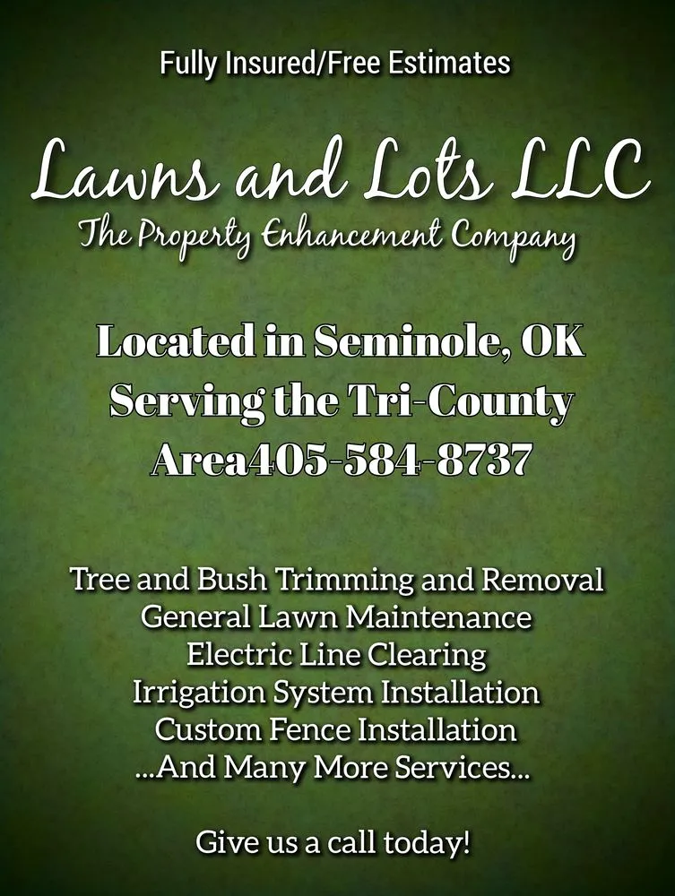 Top-rated yard maintenance in Seminole, OK - Lawns and Lots