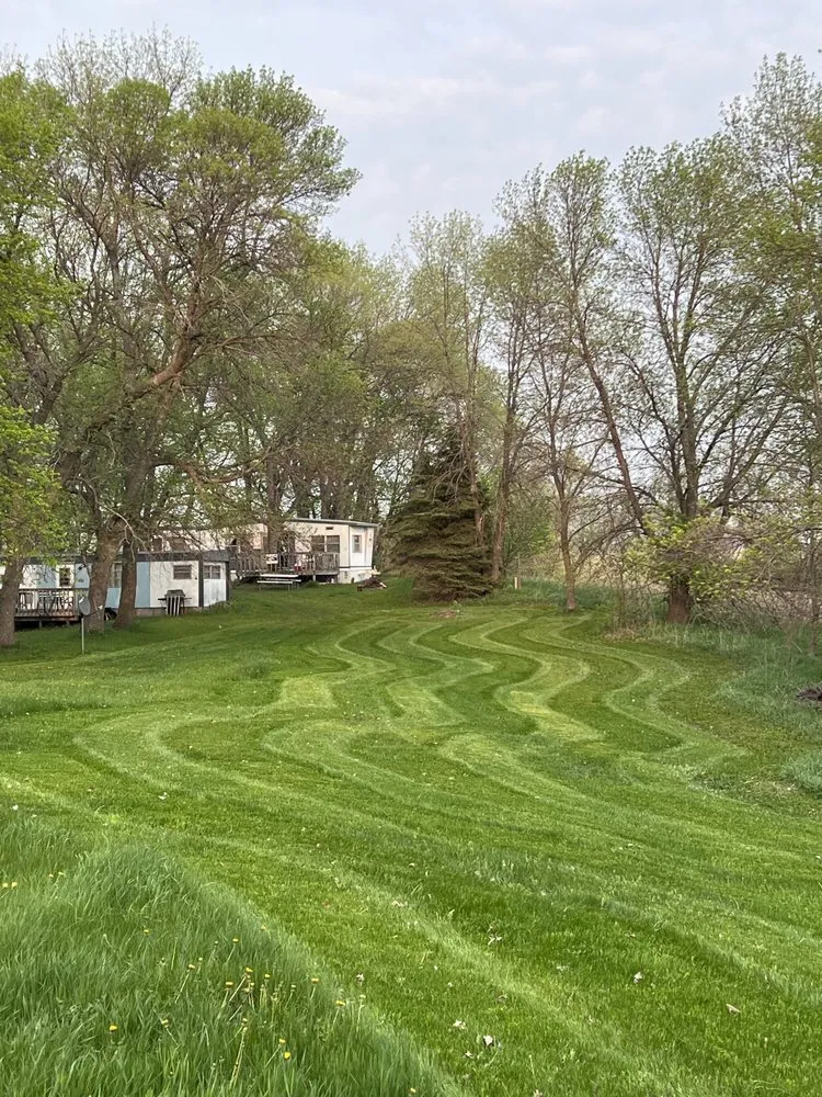 Custom garden landscaping in Clarissa, MN by Lawns and More Property Maintenance