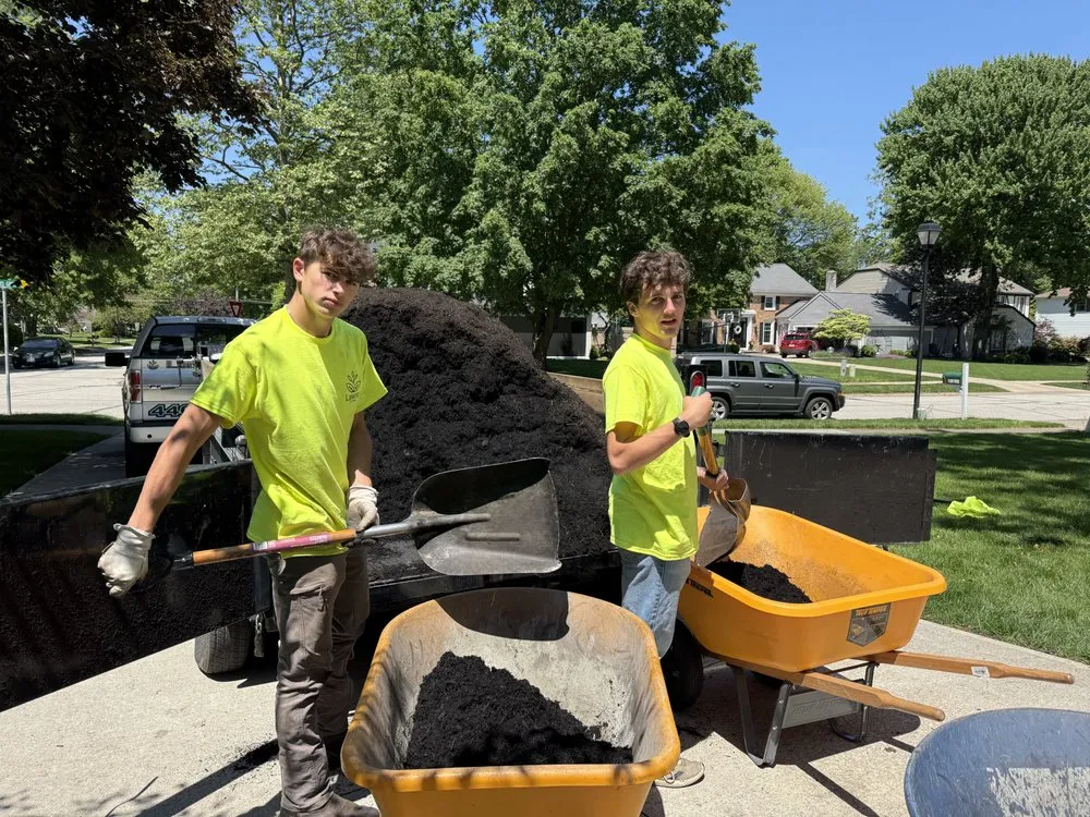 Custom landscape design in Grafton, OH by Lawns By Lucas