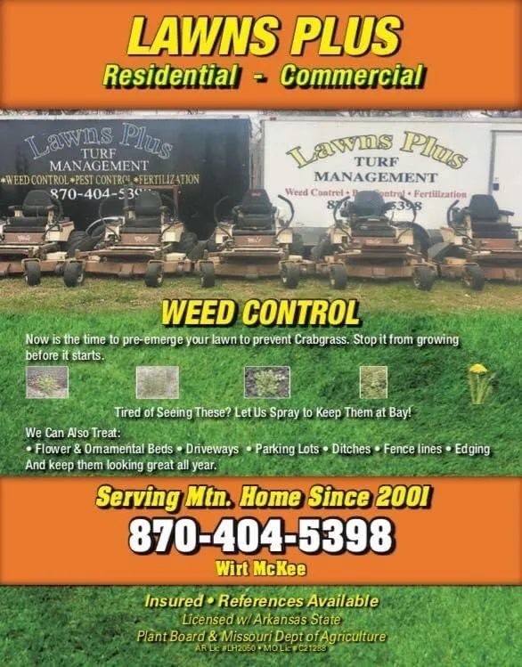 Expert yard maintenance near you in Mountain Home, AR by Lawns Plus Services