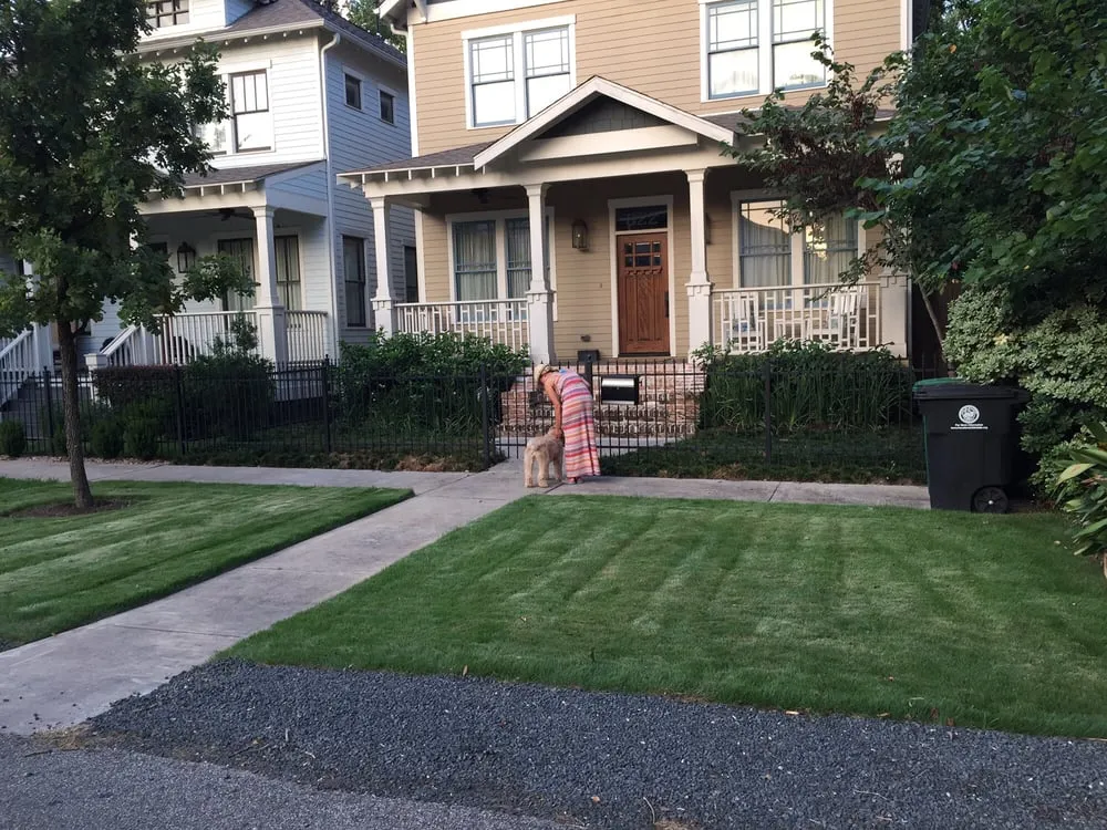 Professional lawn mowing service in Houston, TX by Lawnscaping Plus