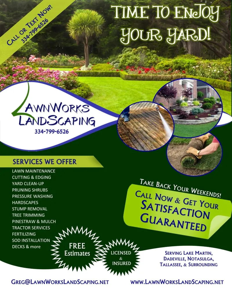Expert lawn care service for homes in Notasulga, AL by LawnWorks