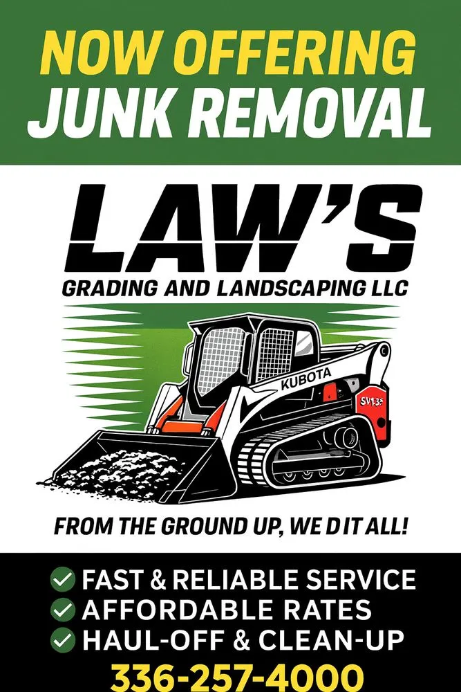 Affordable outdoor landscaping for outdoor upgrades in Seagrove, NC by Law’s grading and landscaping