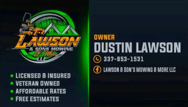 Lawson and Son's Mowing and More Logo