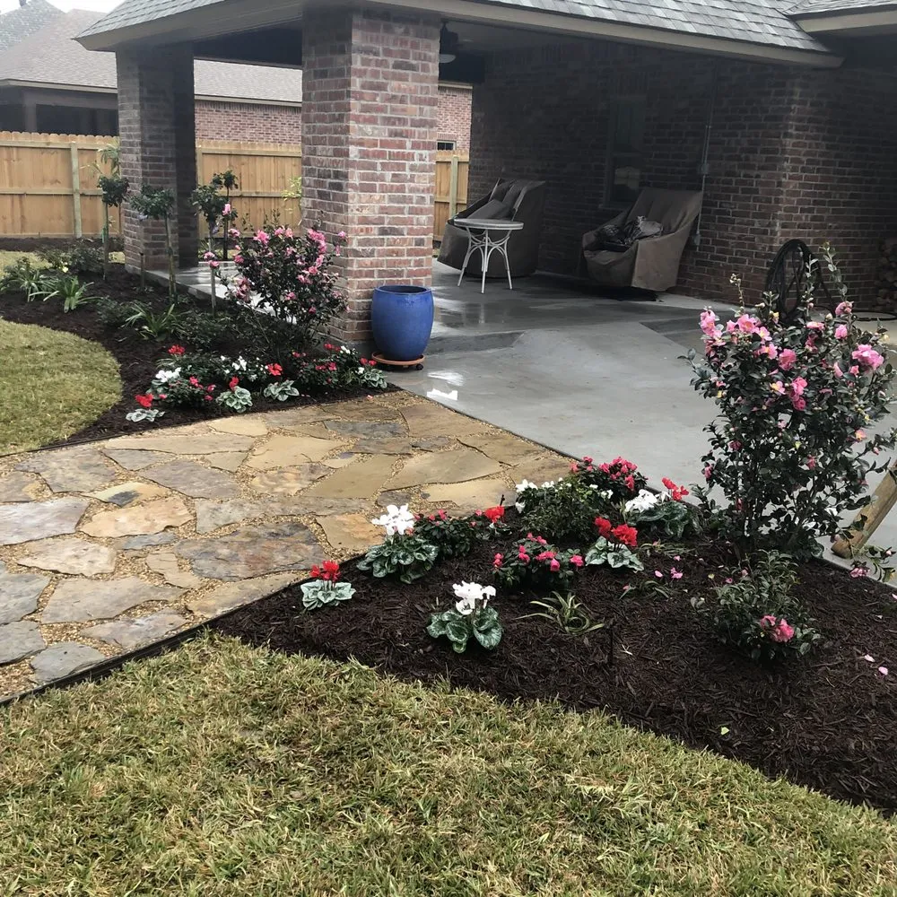 Professional landscape installation in Lake Charles, LA by Lawson Landscaping