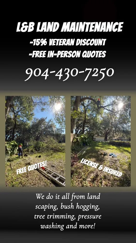 Local yard cleanup service for beautiful yards across Fernandina Beach, FL - L&B Land Maintenance