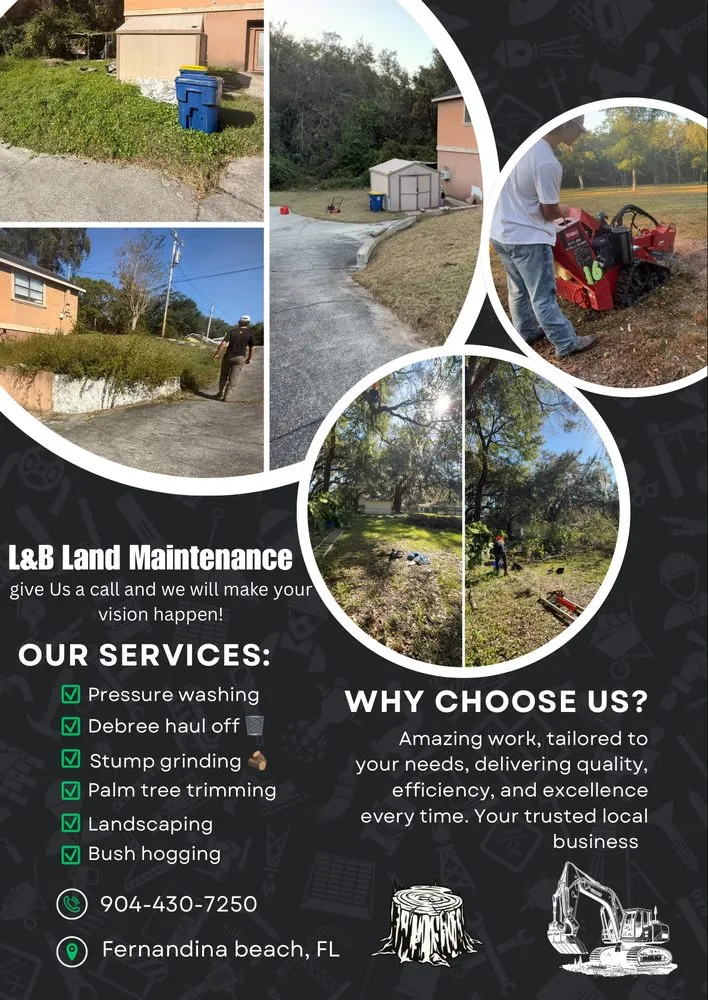 Professional yard cleanup service in Fernandina Beach, FL by L&B Land Maintenance
