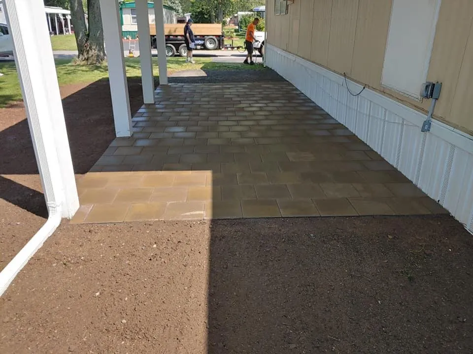 Custom garden landscaping in Brockport, NY by LC Property Maintenance & Landscape