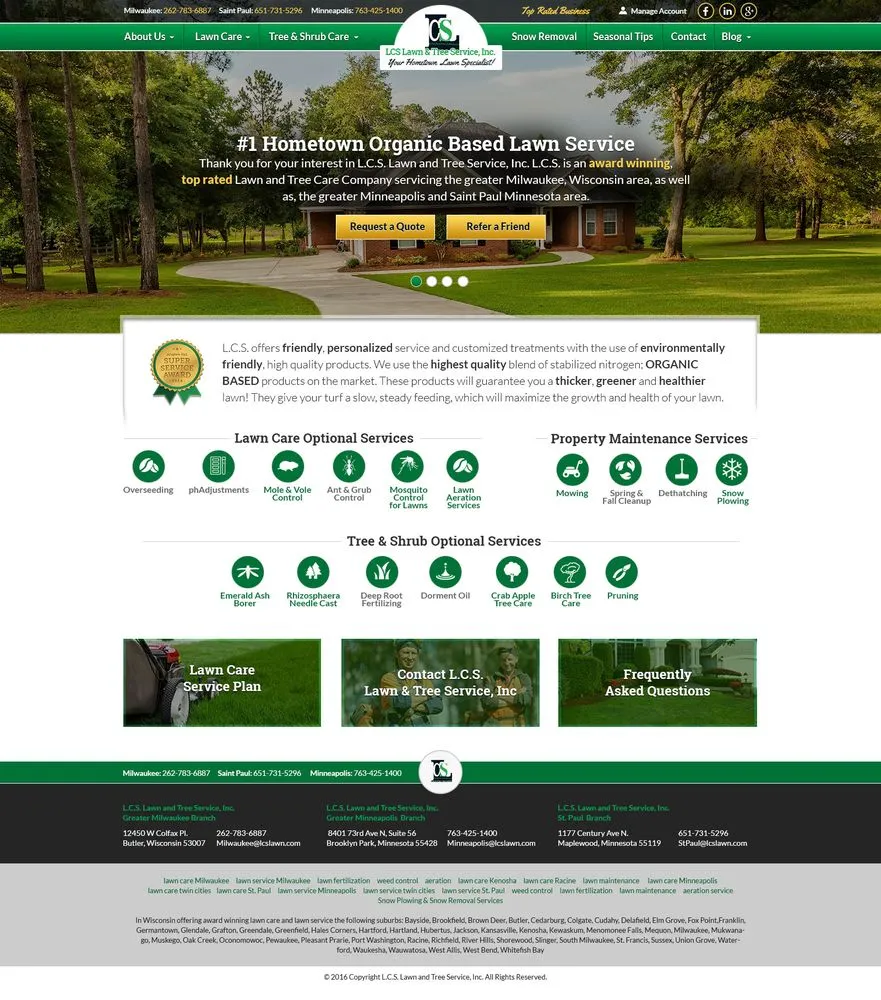 Top-rated garden landscaping in Maplewood, MN by LCS Lawn & Tree Service