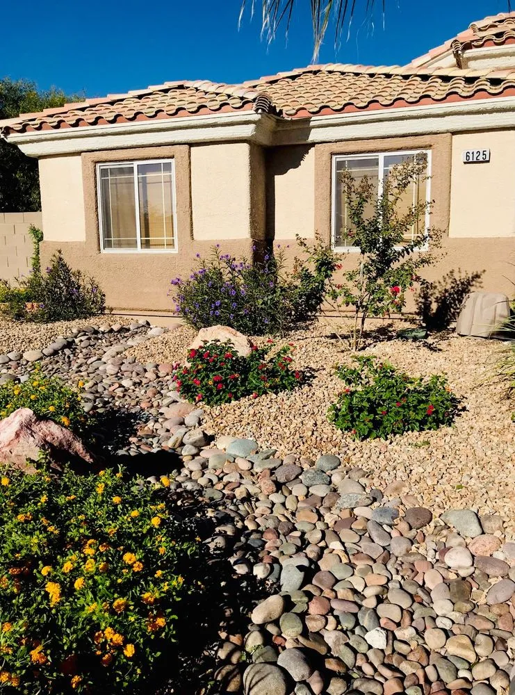 Custom yard maintenance for residential properties in North Las Vegas, NV by LDI Grounds Mgmt