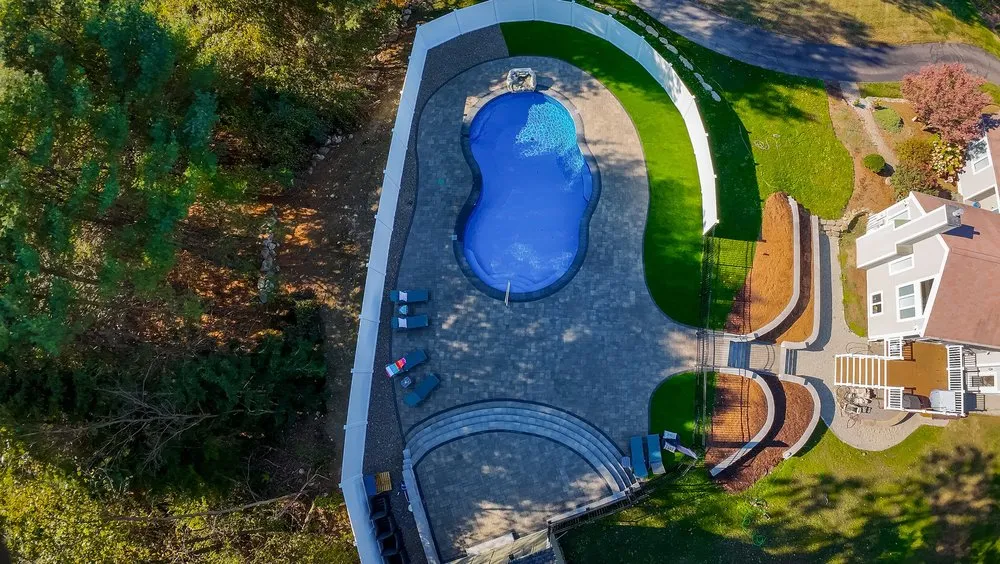 Custom garden landscaping with custom design in Lunenburg, MA by LDR Excavating & Landscaping