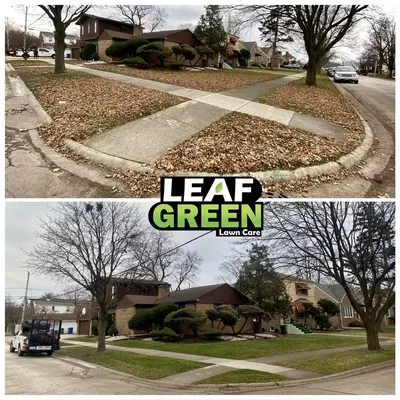 Leaf Green Lawn Care Logo