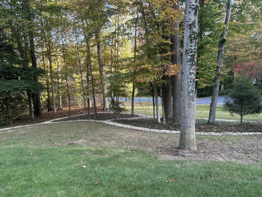 Custom yard cleanup service with custom design in Westminster, MD by Leaf it 2 Us