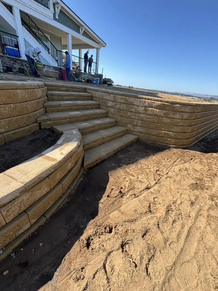 Custom landscape installation for beautiful yards in Santa Maria, CA by Leafstone Landscape