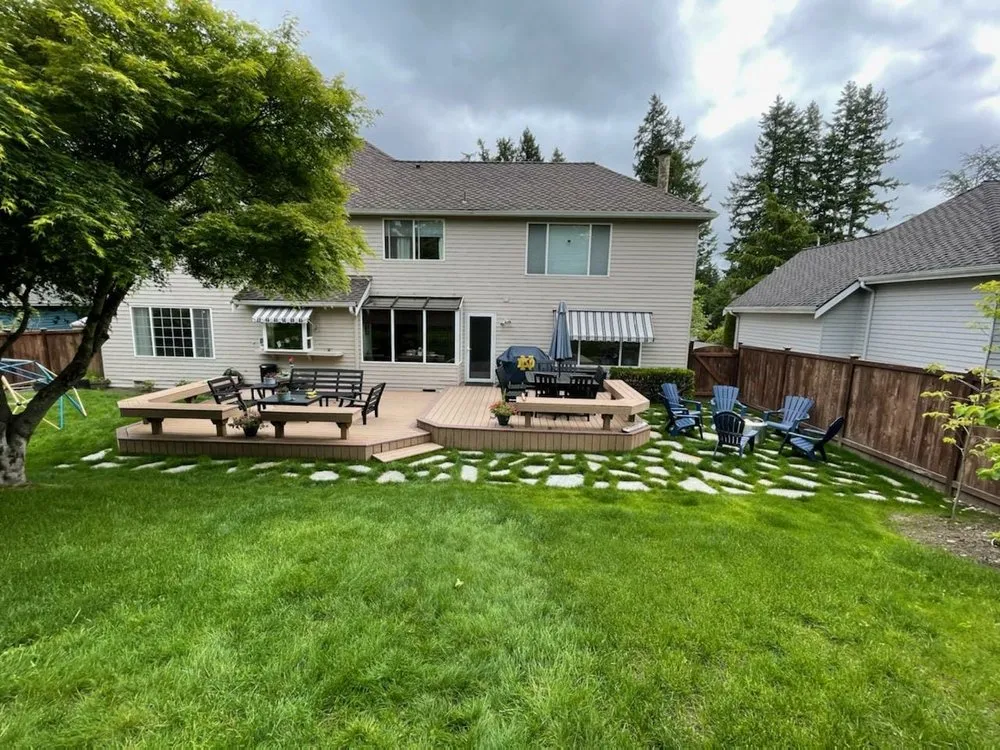 Professional lawn mowing service for outdoor upgrades in Covington, WA by Leafy landscape