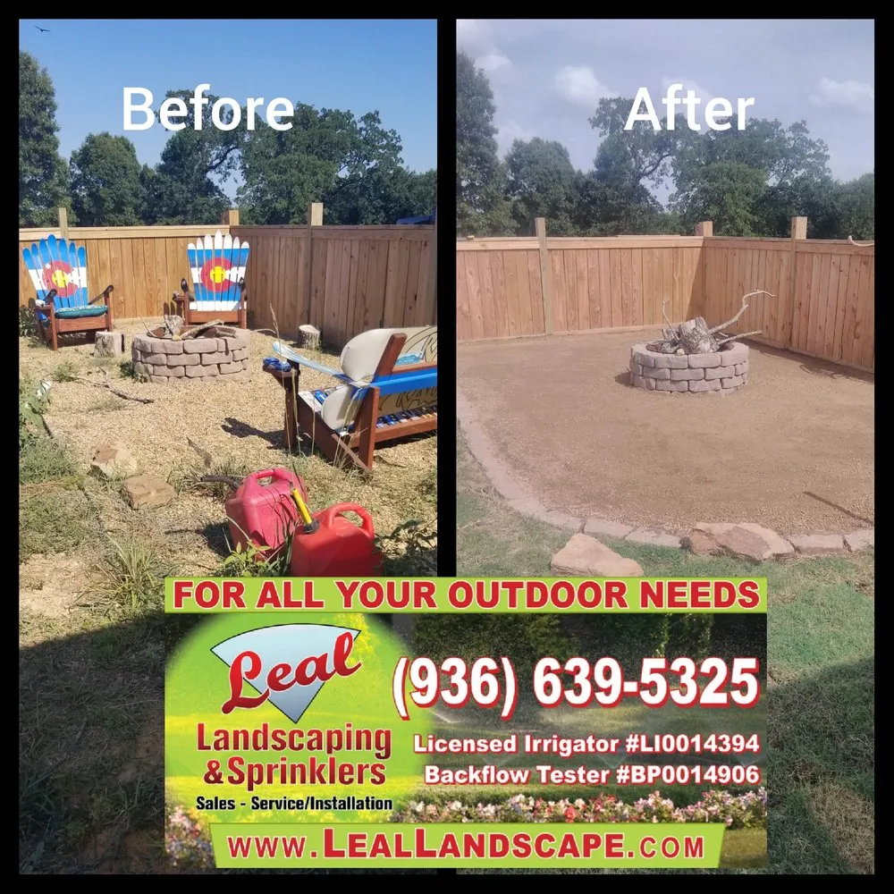 Affordable yard cleanup service for homes in Lufkin, TX by Leal Landscaping & Sprinklers