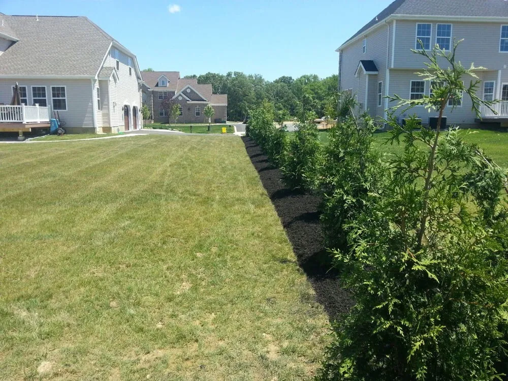 Custom landscape installation in Titusville, NJ by Lear's Landscaping