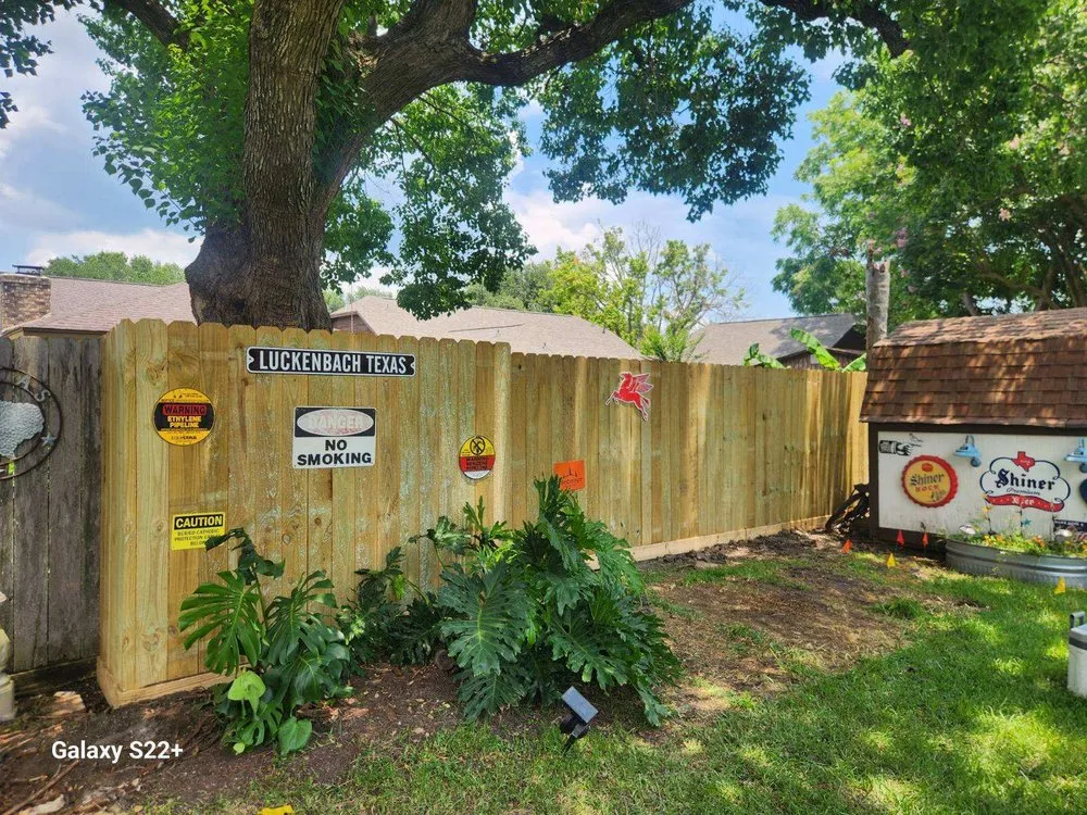 Custom landscape installation in La Porte, TX by Leatherwood Lawn Specialists