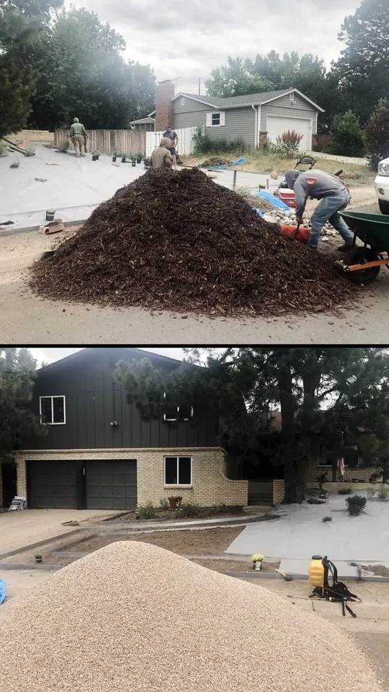 Affordable landscape installation in Denver, CO by Leaves Landscaping