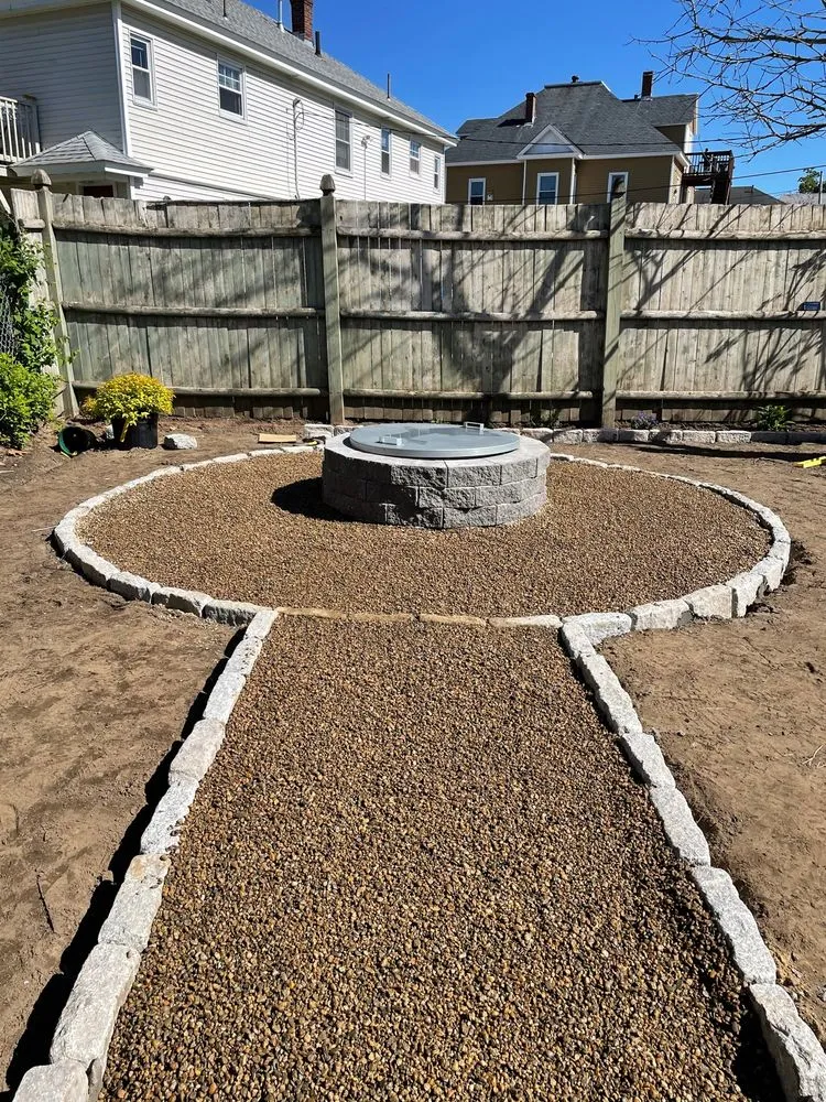 Professional landscape installation for outdoor upgrades in Milford, MA by Leaves Landscaping