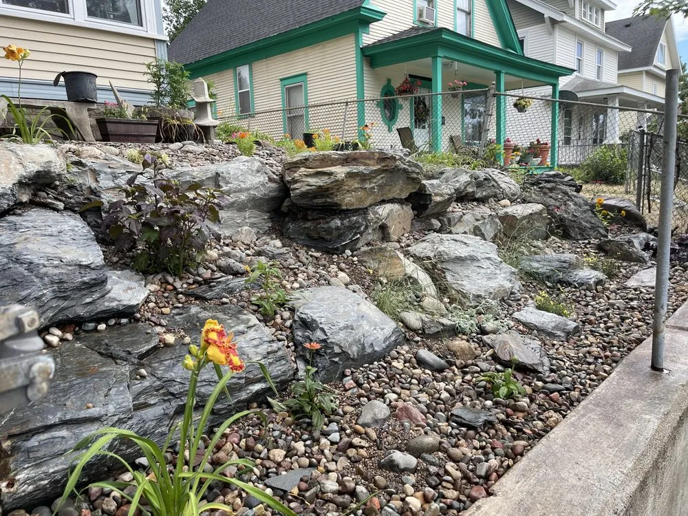 Affordable garden landscaping with custom design in Hugo, MN by LebenScape Designs