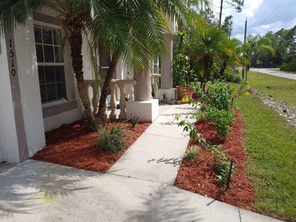 Custom landscape installation in Naples, FL by Lee The Lawn Man