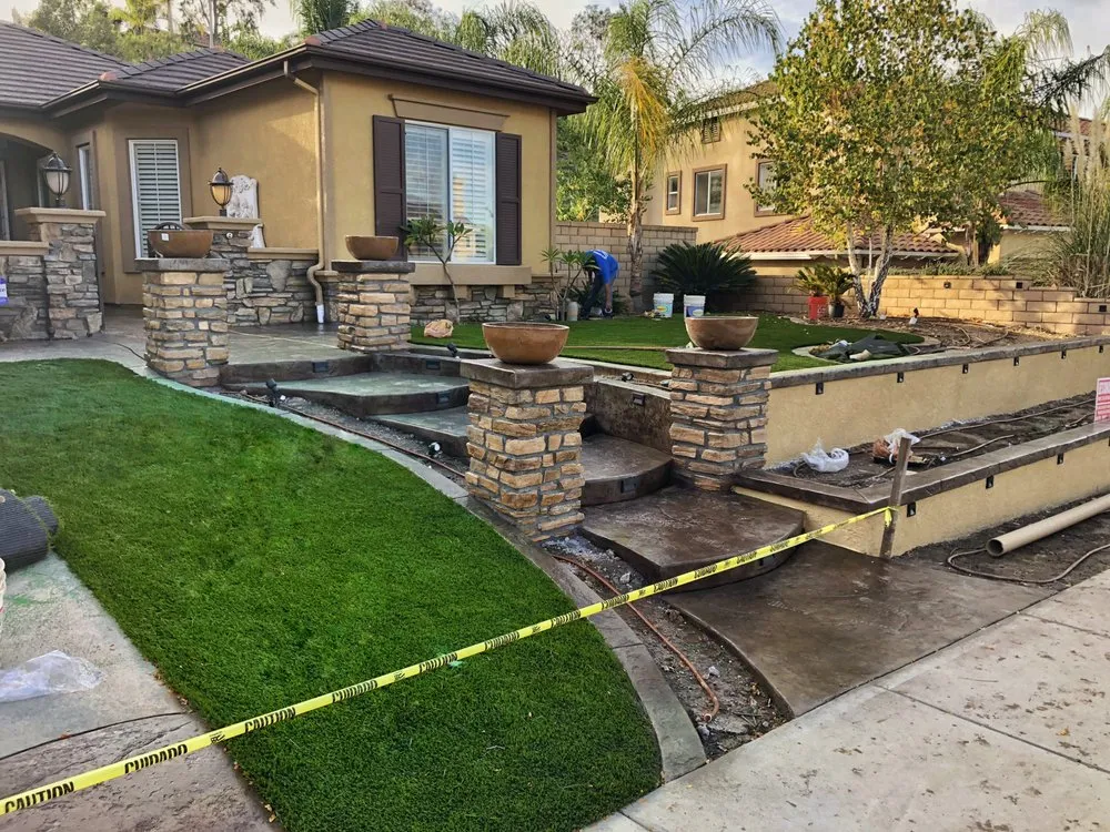 Affordable garden landscaping in Chino Hills, CA by Lee's Concrete