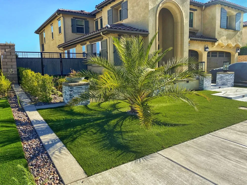 Custom lawn mowing service for outdoor upgrades across Chino Hills, CA - Lee's Concrete