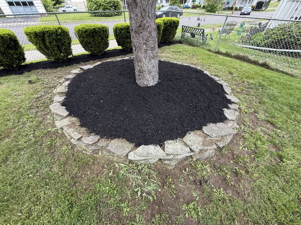 Reliable lawn mowing service with custom design in Corning, NY by Lees Landscaping & Outdoor services