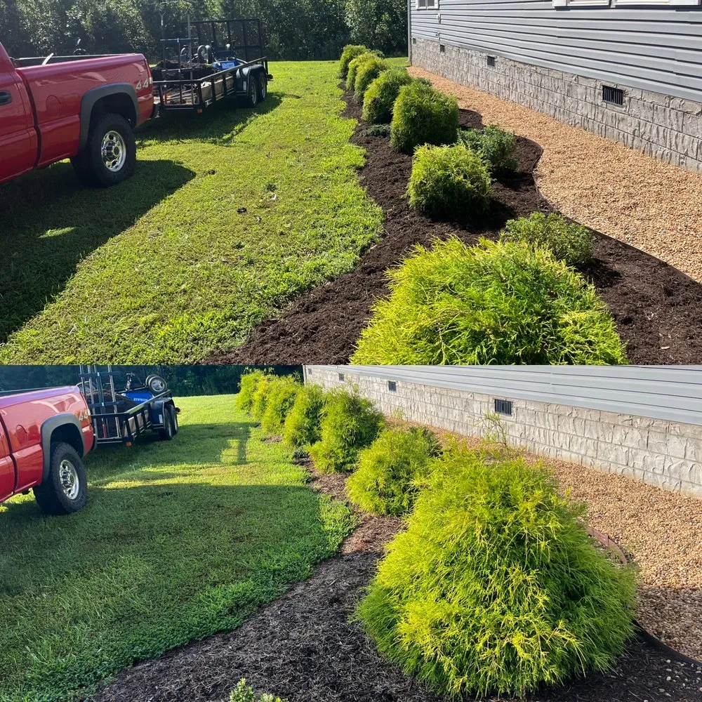 Custom residential landscaping in Montvale, VA by Lee’s Landscaping and Pressure Washing