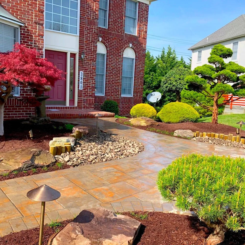 Custom landscape installation for residential properties in Ashton, MD by Lee's Oriental Landscape Art, LLC