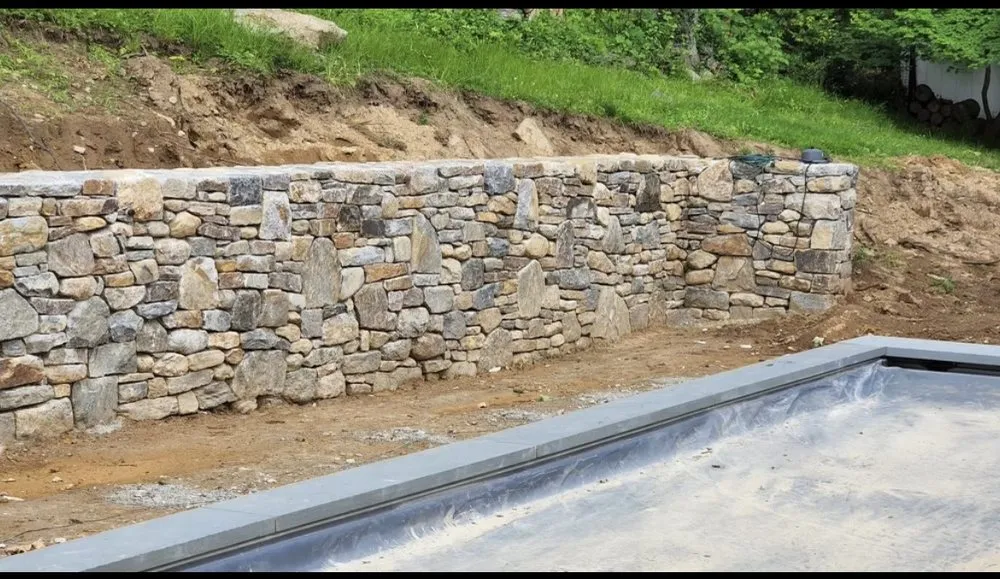 Custom landscape installation in Norwalk, CT by Legacy Mason Contractors