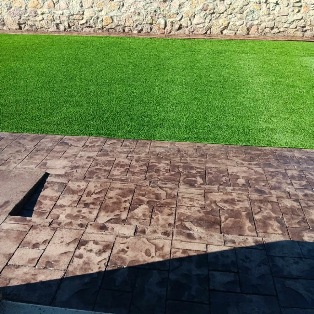 Professional landscape installation for residential properties in El Paso, TX by Legend Concrete