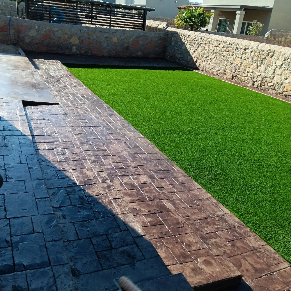 Professional residential landscaping with custom design in El Paso, TX by Legend Concrete