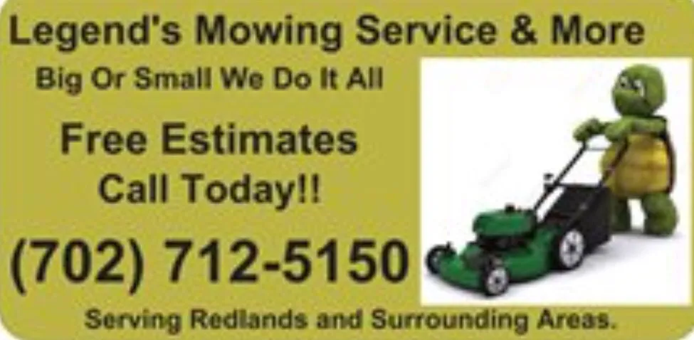 Expert lawn mowing service near you in Redlands, CA by Legend's Mowing Service and More