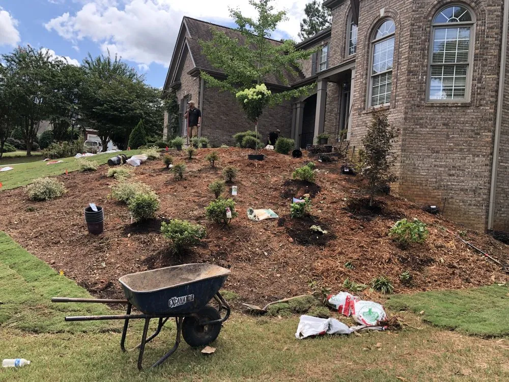 Professional lawn mowing service for beautiful yards in Acworth, GA by Legion Landscaping